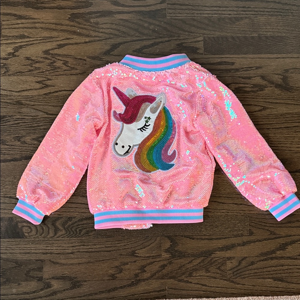 Lola and the Boys Pink Sequin Jacket and pants.